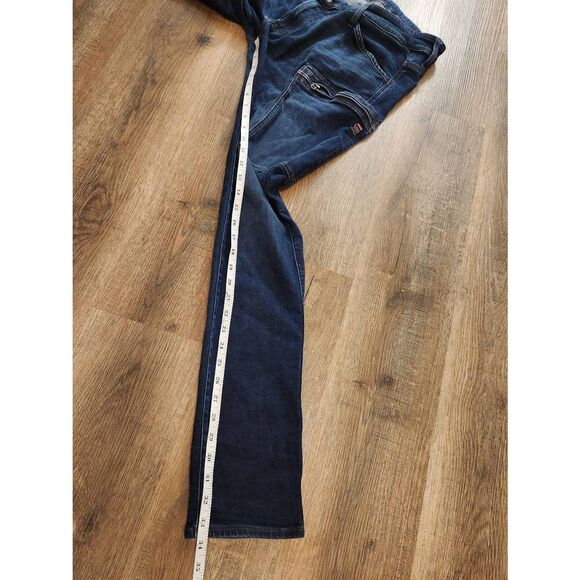G-Star Raw Powel Super Slim Jean dark wash size 38x34* measured Zip pocket cargo - Picture 7 of 10